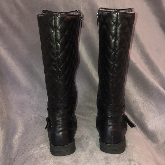 Girl's SO (99042) Carrie Black Tall Riding Boots / Size 1 Med - Picture 4 of 9
